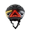 Casque trottinette Noir connecté clignotant allumé et feux stop allumé